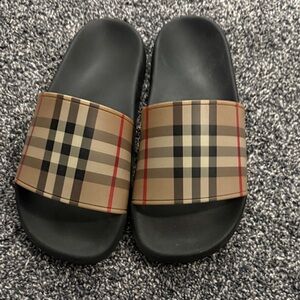 Burberry Black Slide Sandals